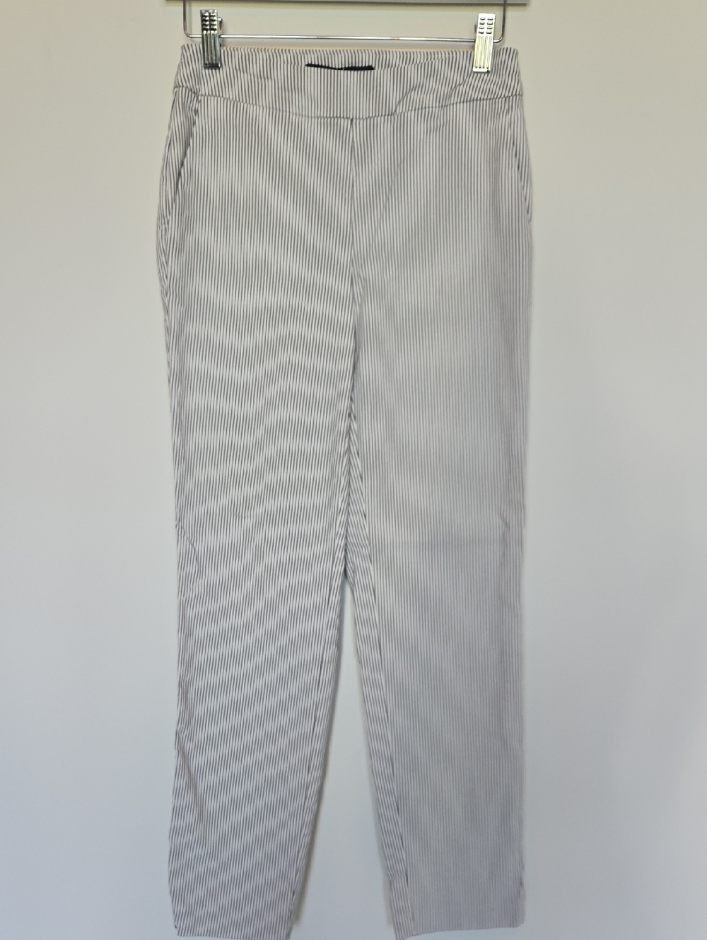 Women’s Slim Pinstripe Chinos - Light Gray